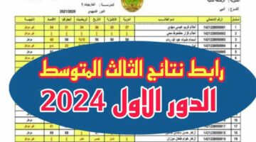 شوف اسمك.. رابط الحصول على نتائج الثالث المتوسط الدور الأول 2024 في العراق 