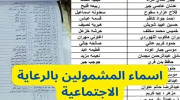 إعلان اسماء المشمولين بالرعاية الاجتماعية الوجبة الاخيرة في العراق 2024