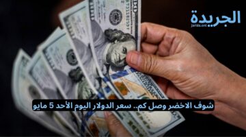 شوف الاخضر وصل كم.. سعر الدولار اليوم الأحد 5 مايو مقابل الجنيه المصري