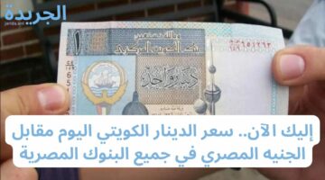 إليك الآن.. سعر الدينار الكويتي اليوم مقابل الجنيه المصري في جميع البنوك المصرية