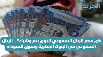 اعرف وصل كام النهاردة ياحج.. سعر الريال السعودي اليوم في البنوك المصرية