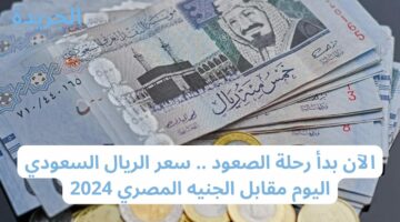 الآن بدأ رحلة الصعود.. سعر الريال السعودي اليوم مقابل الجنيه المصري 2024