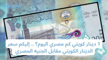 1 دينار كويتي كم مصري اليوم؟ .. إليكم سعر الدينار الكويتي مقابل الجنيه المصري