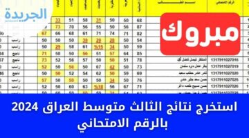 “رسميا” استخرج نتائج الثالث متوسط العراق 2024 بالرقم الامتحاني عبر منصة الوزارة